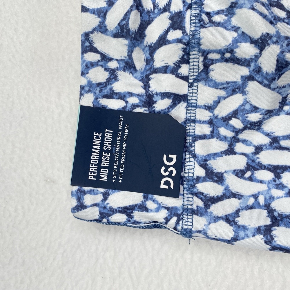 DSG Youth Girls 3" Performance Shorts Size Large Blue White Mid Rise - Picture 6 of 7